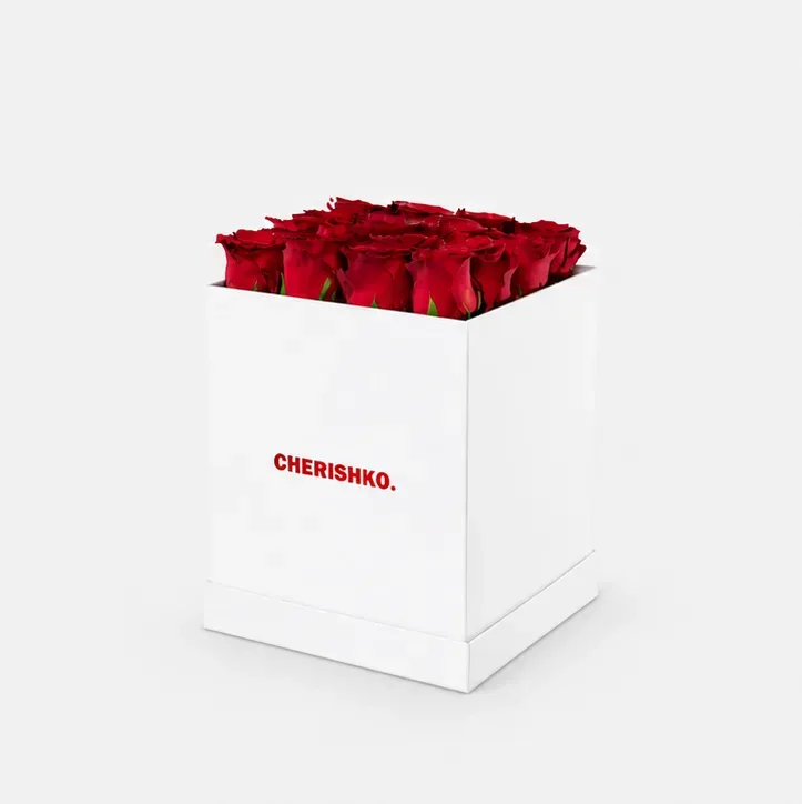 Box de 16 fleurs naturelles